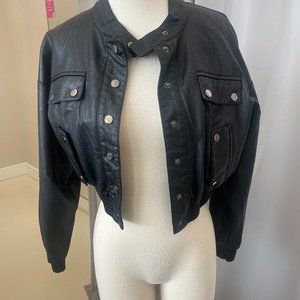 Black Faux Leather Jacket